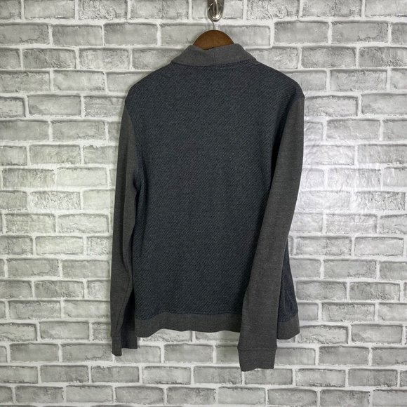 Men's Gray Shawl Collar Sweater - Picture 4 of 9